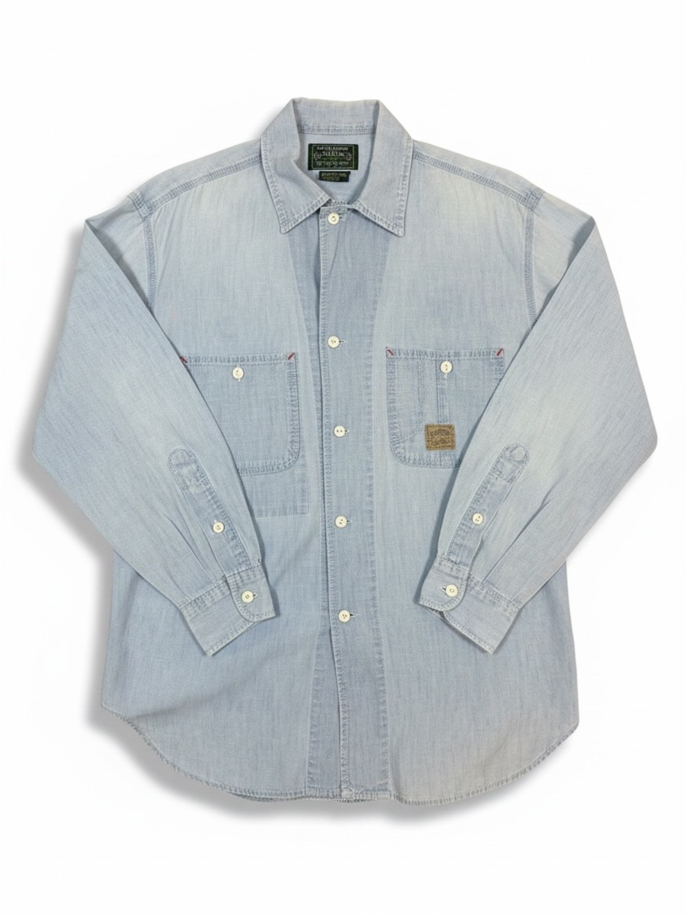 Vintage Ralph Lauren Country Chambray Shirt Western Button 80’s 90’s Size Medium